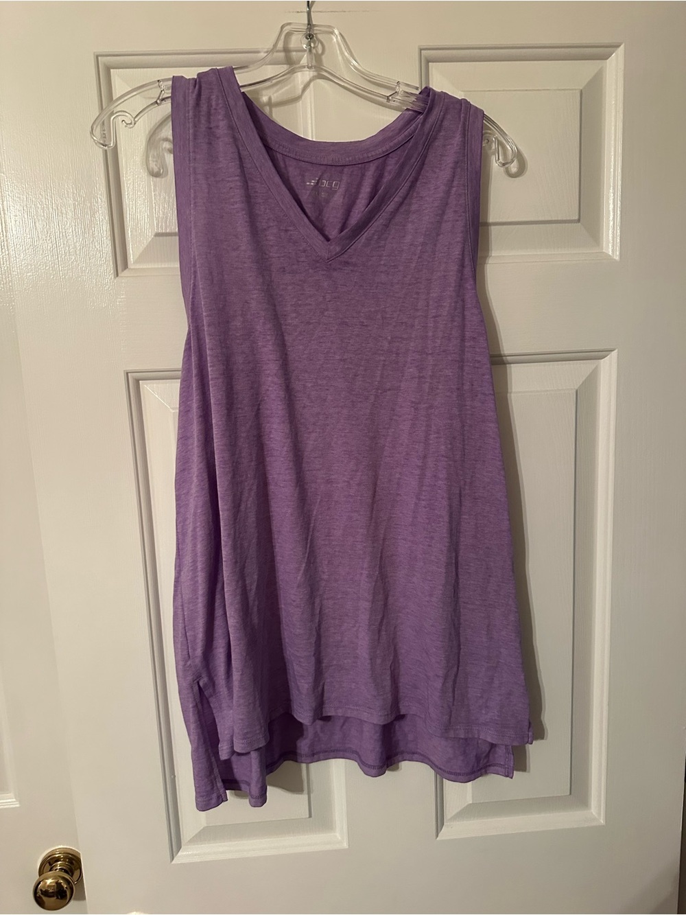 bcg Purple V-Neck Flowy Tank Top